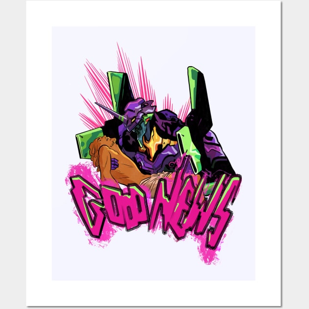 Neon Genesis Good News Wall Art by Apocrypals